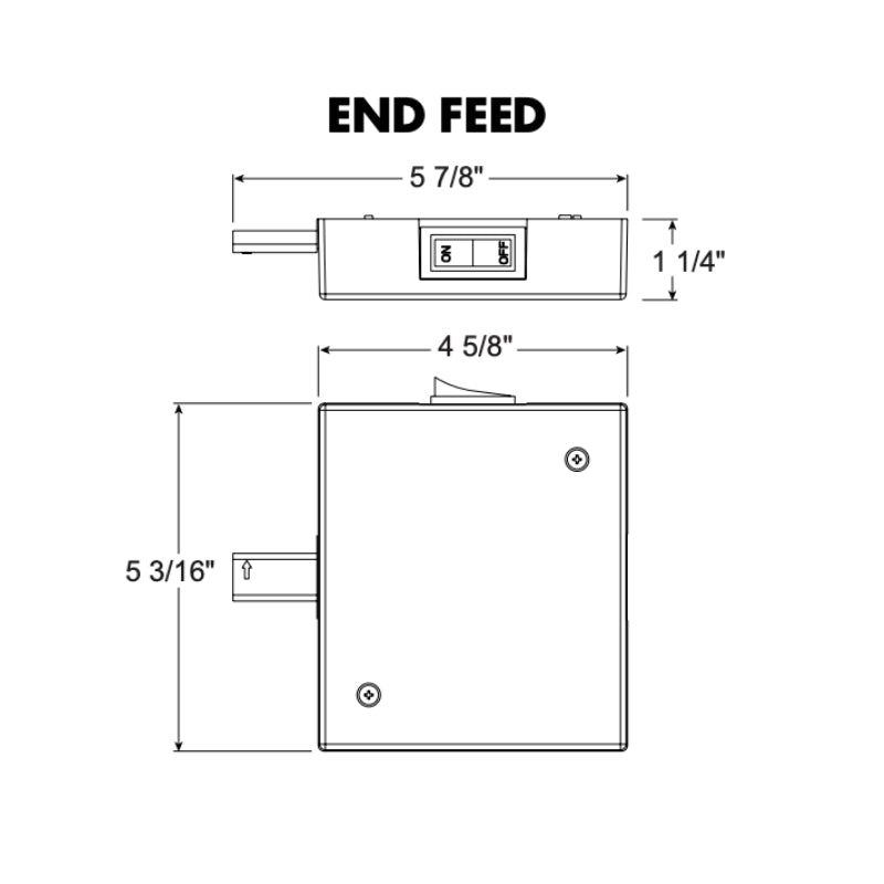 Juno RCLF11 Trac-Lites - Current Limiting 1 Circuit End Feed
