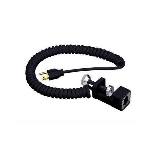 Juno T133 Trac-Master Line Voltage Coil Cord Clamp-Ons Monopoint with Male Plug - Black