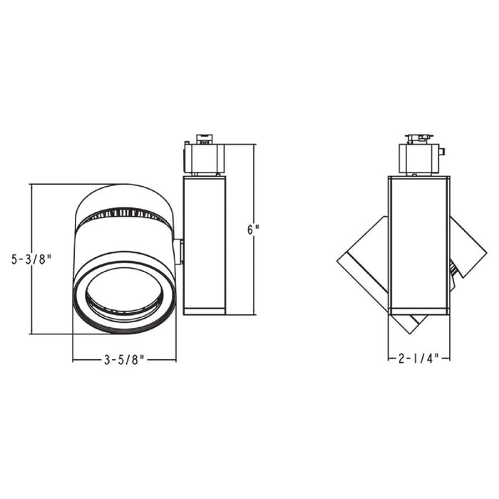 Juno Trac-Master T385L 30W LED Vertical Cylinder Track Head