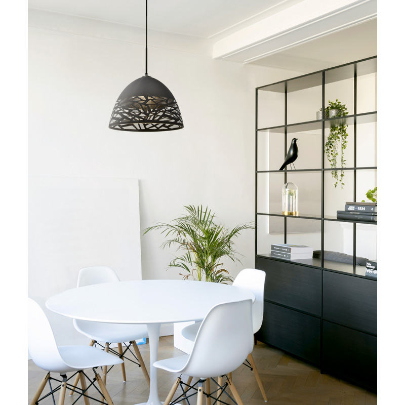 Besa 1JC-KIEV Kiev 1-lt 13" LED Pendant, Cord Fixture with Dome Canopy
