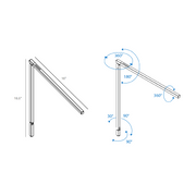 Koncept ZBD1000 Z-Bar Solo Gen 4 LED Desk Lamp, Wall Mount