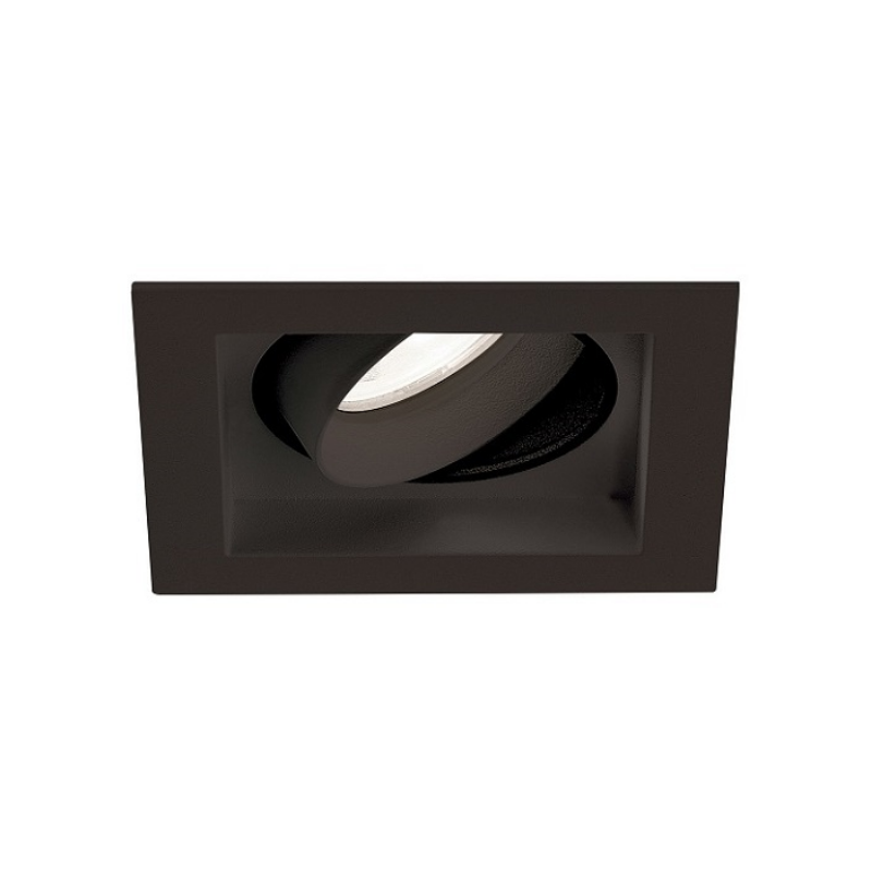 Eurofase BTGO-1S-T Baby Tango 1 Light 5W Square LED Flat Gimbal Trim, Clear Lens - Black