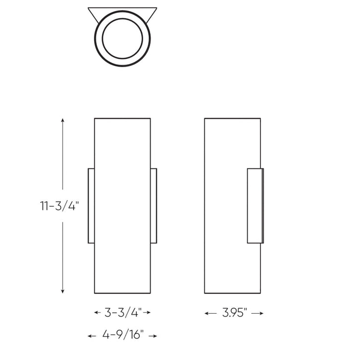 Dals LEDWALL-A Aden 12" Tall LED Round Cylinder with Multiple Lighting Options