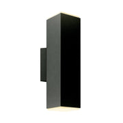 Dals LEDWALL-B Brooklyn 12" Tall LED Square Cylinder with Multiple Lighting Options - Black