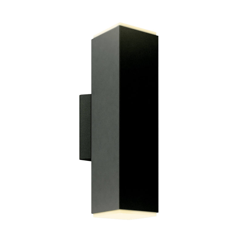 Dals LEDWALL-B Brooklyn 12" Tall LED Square Cylinder with Multiple Lighting Options - Black