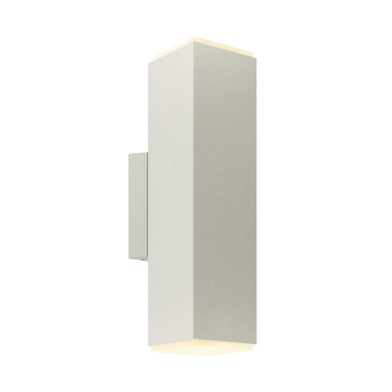 Dals LEDWALL-B Brooklyn 12" Tall LED Square Cylinder with Multiple Lighting Options - Silver Gray