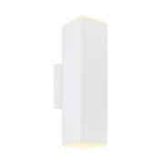 Dals LEDWALL-B Brooklyn 12" Tall LED Square Cylinder with Multiple Lighting Options - White