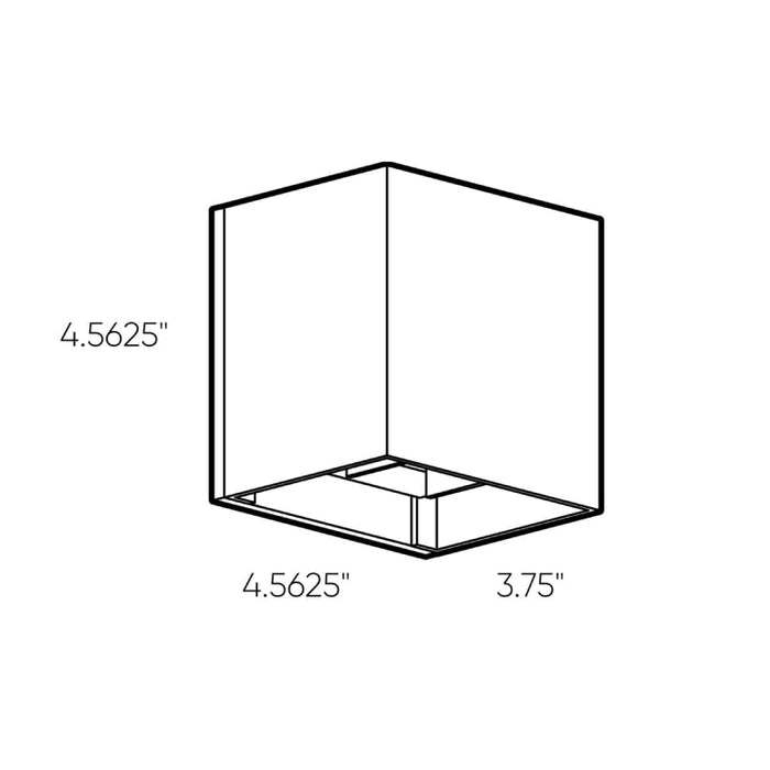 Dals LEDWALL-G-CC Geneva 4.5" Square Outdoor LED Directional Wall sconce, 5CCT Selectable