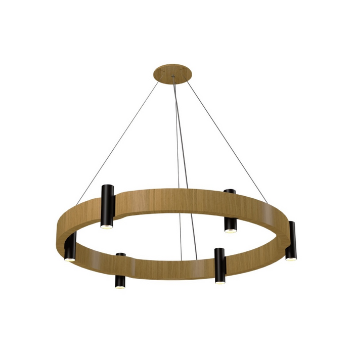 Accord 1497 Flow 12-lt 24" LED Pendant - Louro Freijó