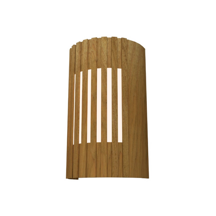 Accord 420 Slatted 2-lt 12" Tall LED Wall Light, E26 Base - Louro Freijó