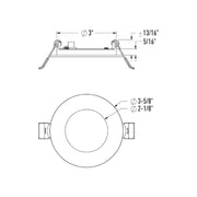 Dals PNL3-CC Reach 3" Round Slim Panel, 5CCT Seclectable