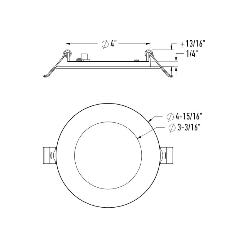 Dals PNL4-CC-V Reach 4" Round Slim Panel, 5CCT Seclectable, Multi Voltage 120/277/347V