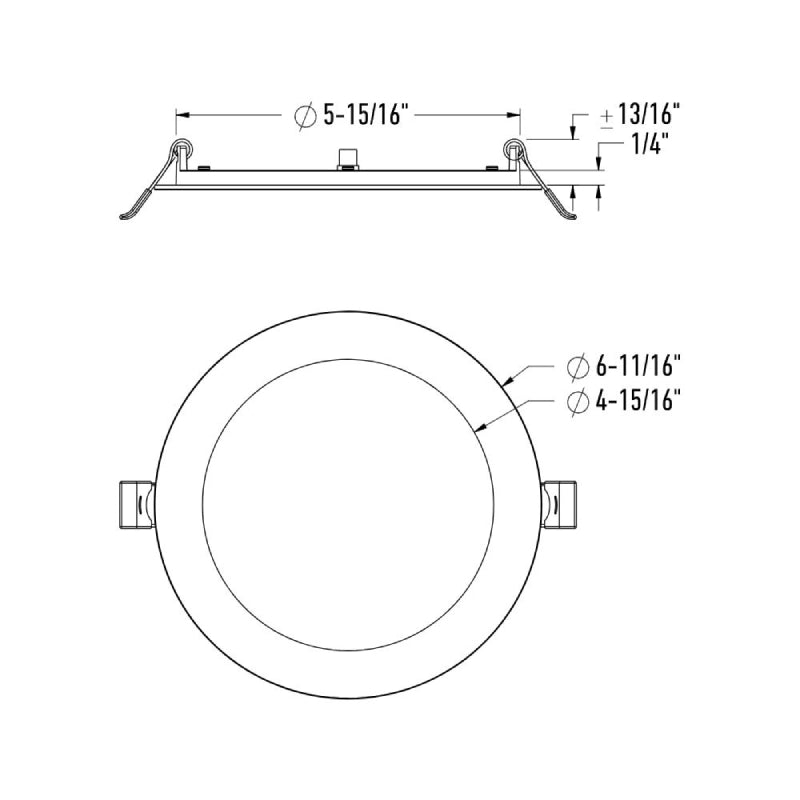 Dals PNL6-CC Reach 6" Round Slim Panel, 5CCT Seclectable