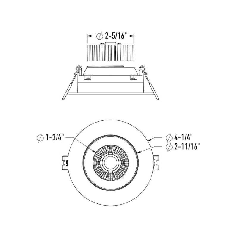 Dals GBR35-CDW Revolve 3.5" Round Regressed Gimbal Downlight, 5CCT+Dim-to-Warm