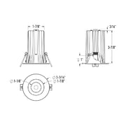 Dals RGR2HP-CC RGR 2" High-Powered Round Regressed Downlight, 5CCT Selectable