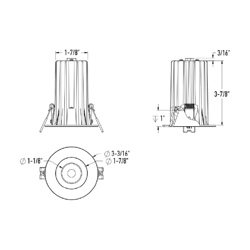 Dals RGR2HP-CC RGR 2" High-Powered Round Regressed Downlight, 5CCT Selectable
