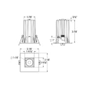 Dals RGR2SQHP-CC RGR 2" High-Powered Square Regressed Downlight, 5CCT Selectable