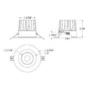 Dals RGR4-CDW RGR 4" Round Regressed Downlight, 5CCT+Dim-to-Warm