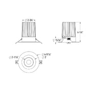 Dals RGR4HP-CC RGR 4" High-Powered Round Regressed Downlight, 5CCT Selectable