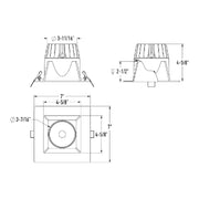 Dals RGR6SQ-CDW RGR 6" Square Regressed Downlight, 5CCT Selectable + Dim-to-Warm