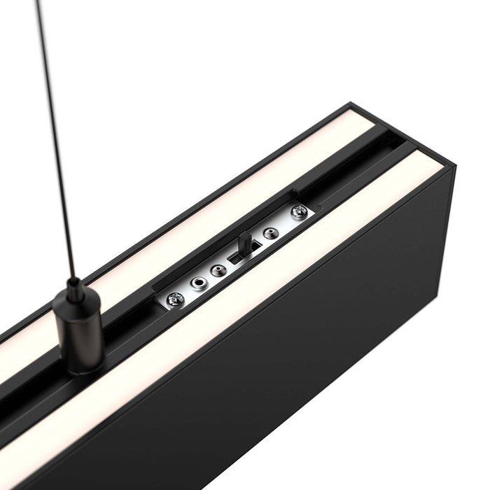 Dals LNPDSC48-CC 48" Boulevard Pendant with Aircraft Cables, 5CCT Selectable - Black