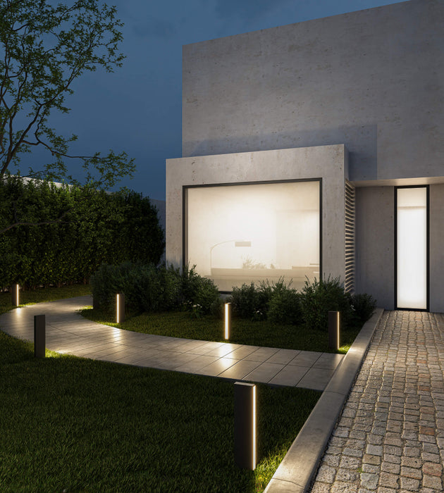 Dals LRB30-3K Column 1-lt 30" Tall LED Bollard, 5CCT Selectable