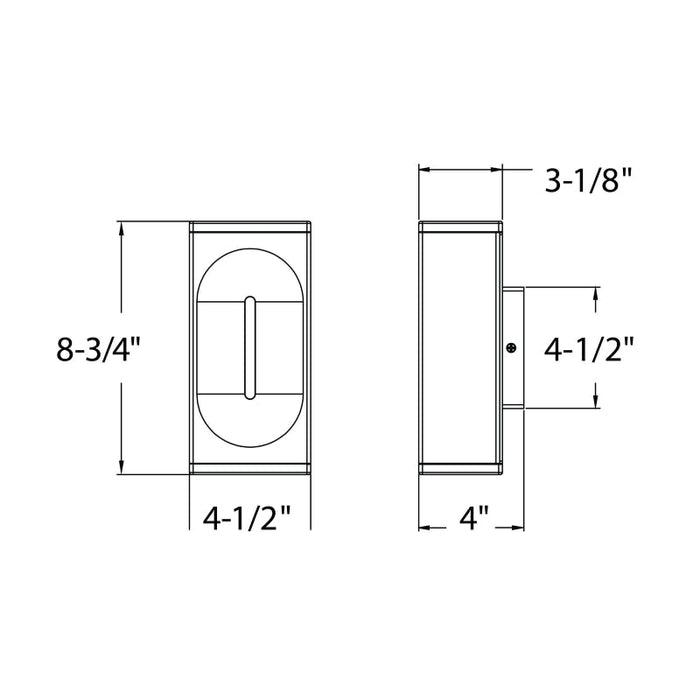 Dals LWJ08-CC Profile 8" Outdoor LED Wall Mount, 5CCT Selectable
