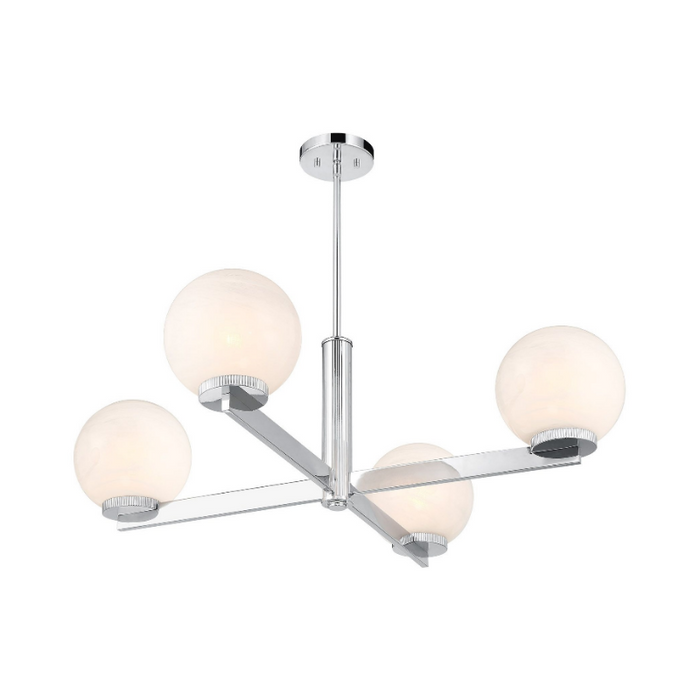 Savoy House M100123 4-lt 38" LED Chandelier - Chrome