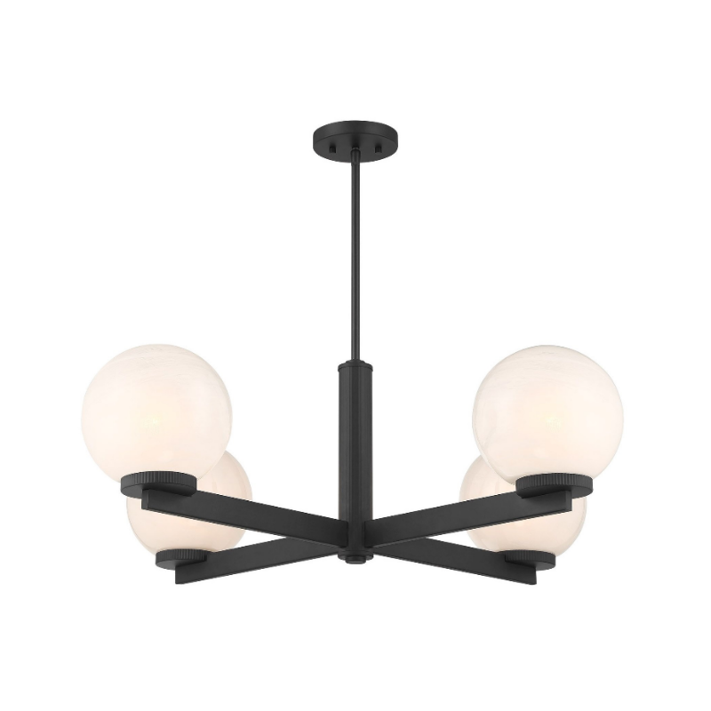 Savoy House M100123 4-lt 38" LED Chandelier - Matte Black