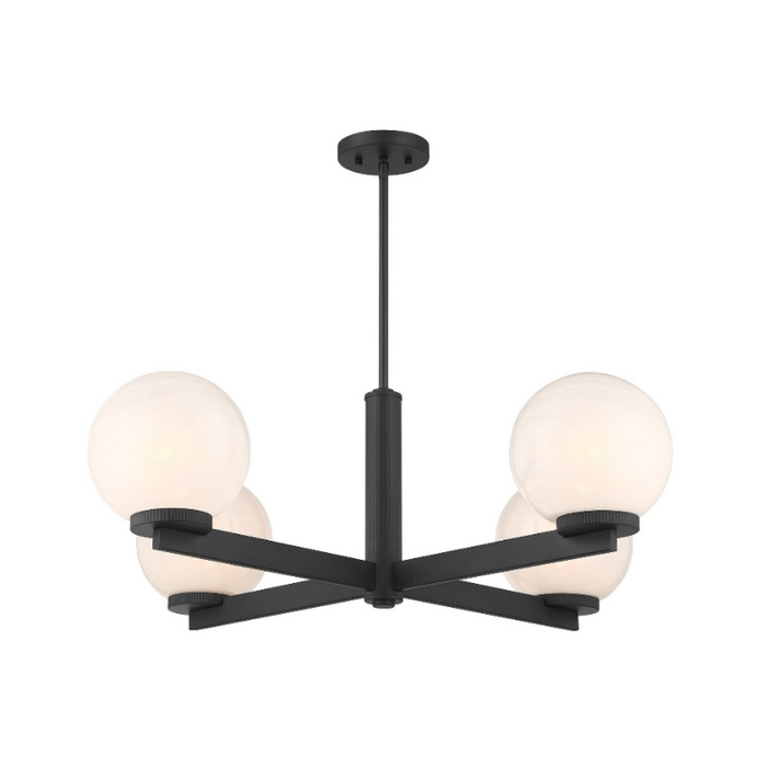 Savoy House M100123 4-lt 38" LED Chandelier - Matte Black