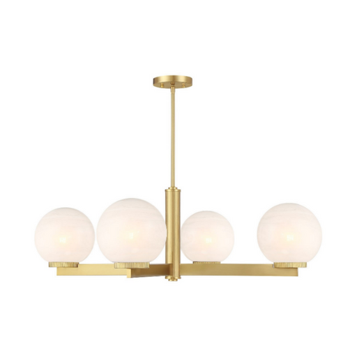 Savoy House M100123 4-lt 38" LED Chandelier - Natural Brass