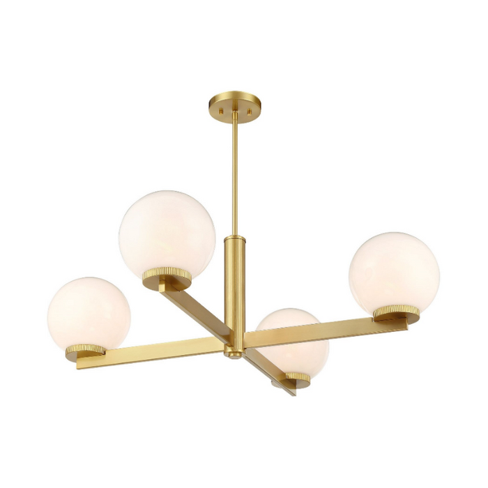 Savoy House M100123 4-lt 38" LED Chandelier - Natural Brass