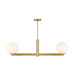 Savoy House M100124 2-lt 42" LED Linear Chandelier - Natural Brass