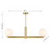 Savoy House M100124 2-lt 42" LED Linear Chandelier - Natural Brass