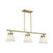 Savoy House M100125 3-lt 39" LED Linear Chandelier - Natural Brass