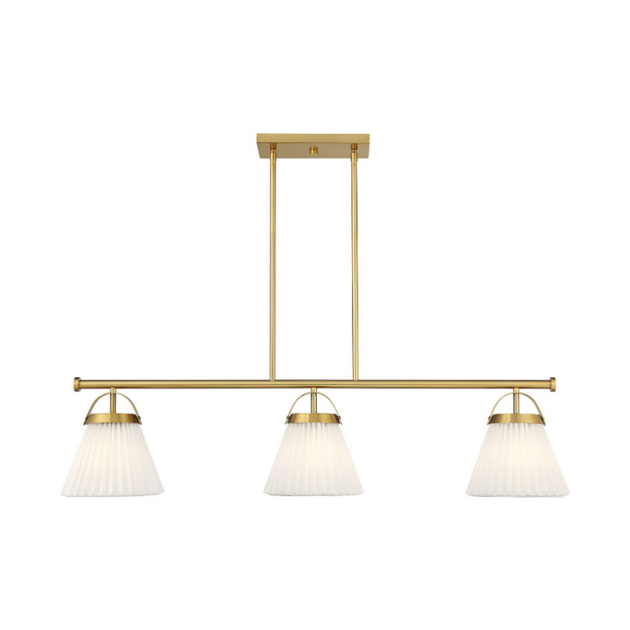 Savoy House M100125 3-lt 39" LED Linear Chandelier - Natural Brass