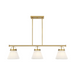 Savoy House M100125 3-lt 39" LED Linear Chandelier - Natural Brass