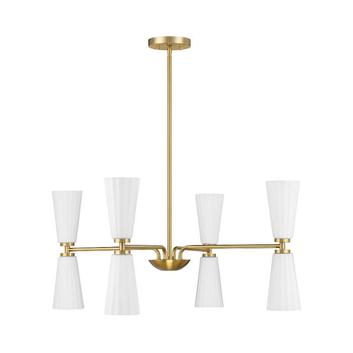 Savoy House M100126 8-lt 32" LED Chandelier - Natural Brass