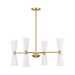 Savoy House M100126 8-lt 32" LED Chandelier - Natural Brass