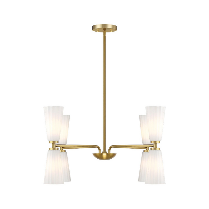 Savoy House M100126 8-lt 32" LED Chandelier - Natural Brass