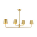 Savoy House M100127 4-lt 42" LED Linear Chandelier - Natural Brass