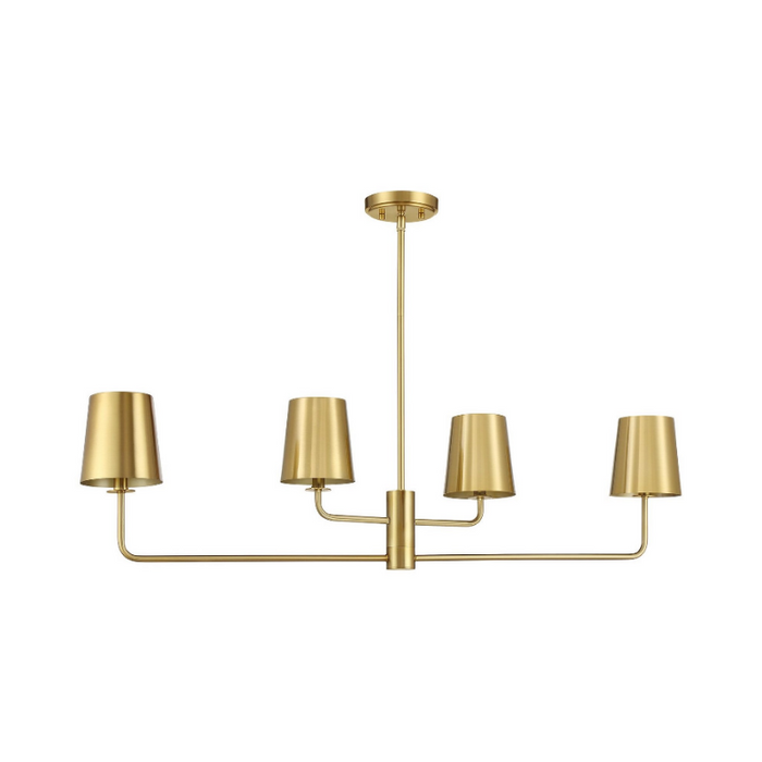 Savoy House M100127 4-lt 42" LED Linear Chandelier - Natural Brass