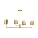Savoy House M100127 4-lt 42" LED Linear Chandelier - Natural Brass