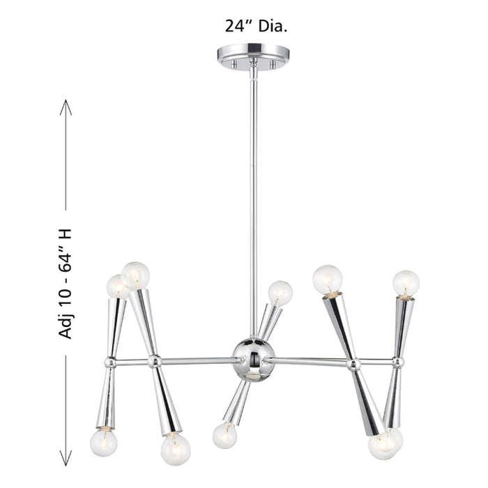 Savoy House M100128 10-lt 24" LED Chandelier