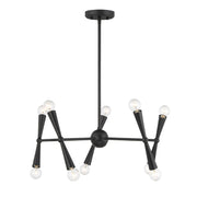 Savoy House M100128 10-lt 24" LED Chandelier - Matte Black
