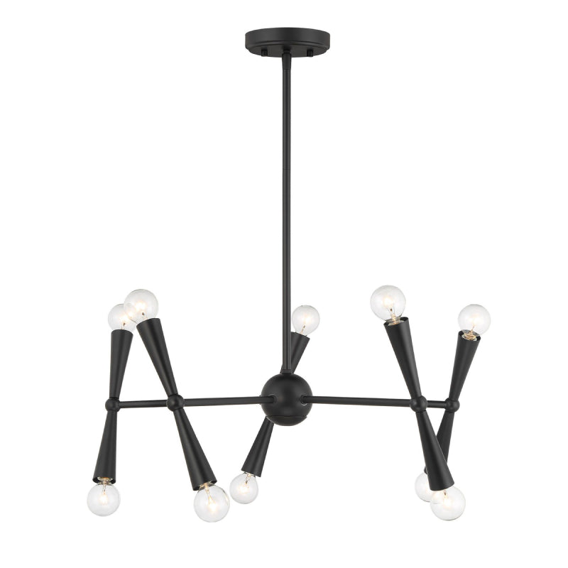 Savoy House M100128 10-lt 24" LED Chandelier - Matte Black