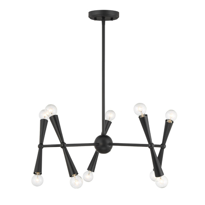 Savoy House M100128 10-lt 24" LED Chandelier - Matte Black