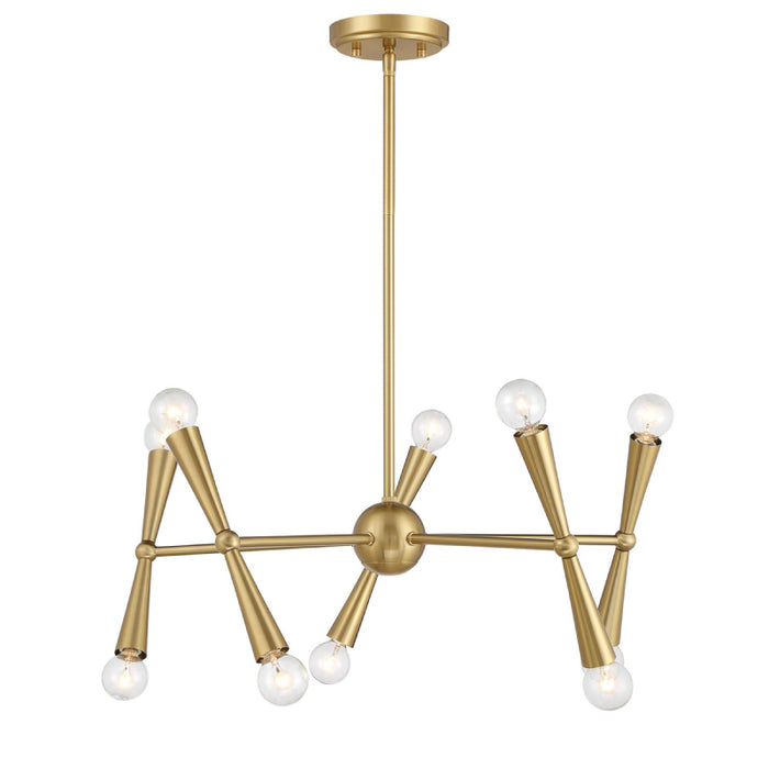 Savoy House M100128 10-lt 24" LED Chandelier - Natural Brass