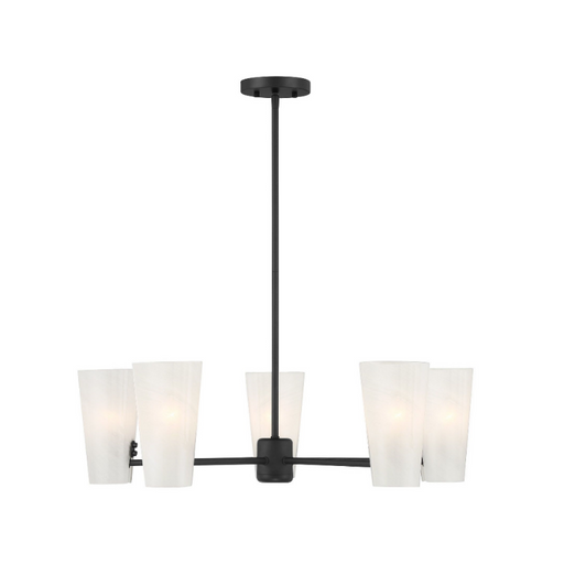 Savoy House M100130 5-lt 30" LED Chandelier - Matte Black