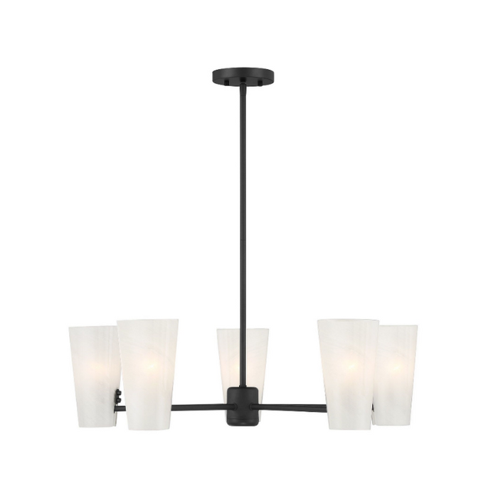Savoy House M100130 5-lt 30" LED Chandelier - Matte Black